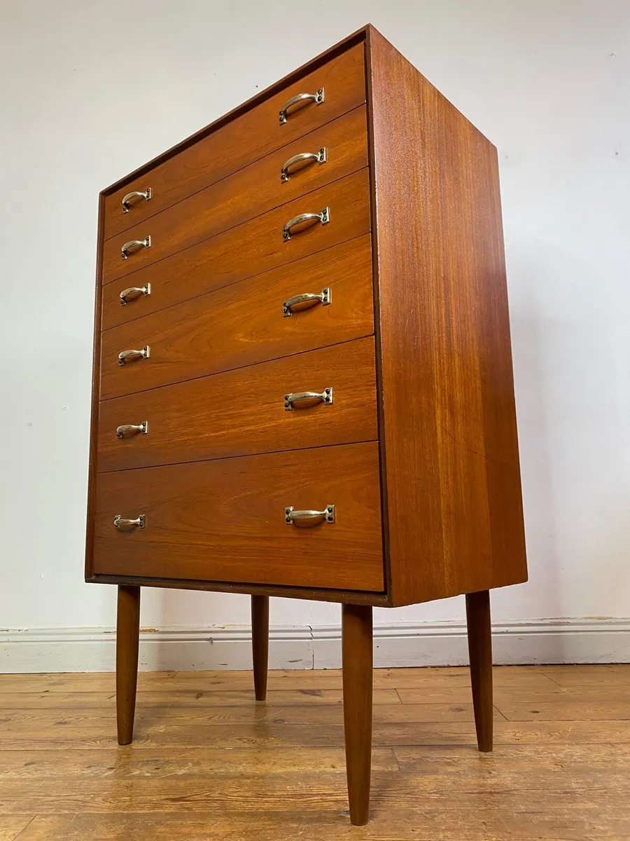 G Plan Danish Mid Century Tallboy Chest of Drawers - Image 3