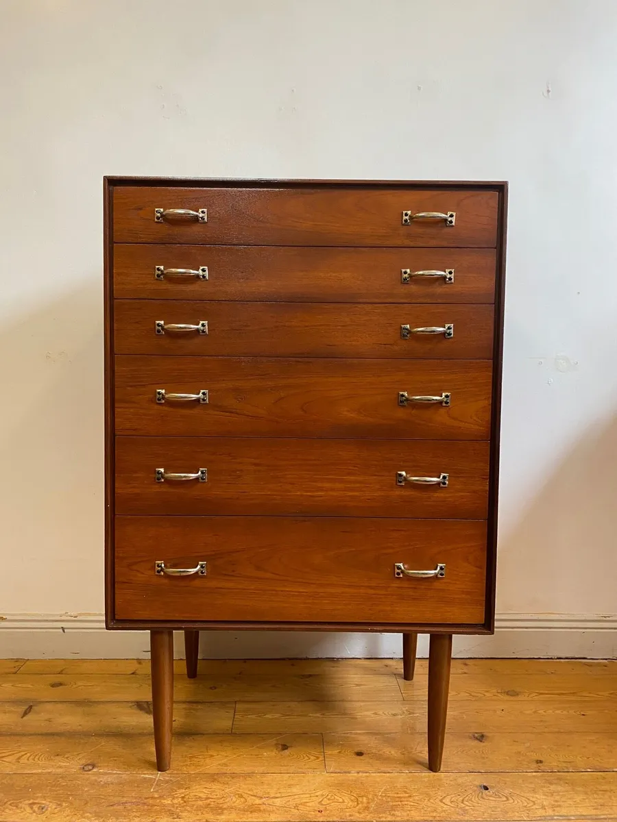 G Plan Danish Mid Century Tallboy Chest of Drawers - Image 4