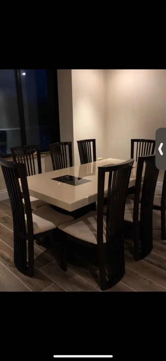 Kitchen Table with 8 matching Chairs - Image 1