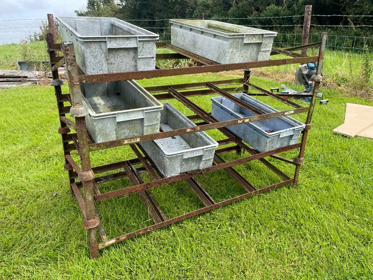 Metal shelves