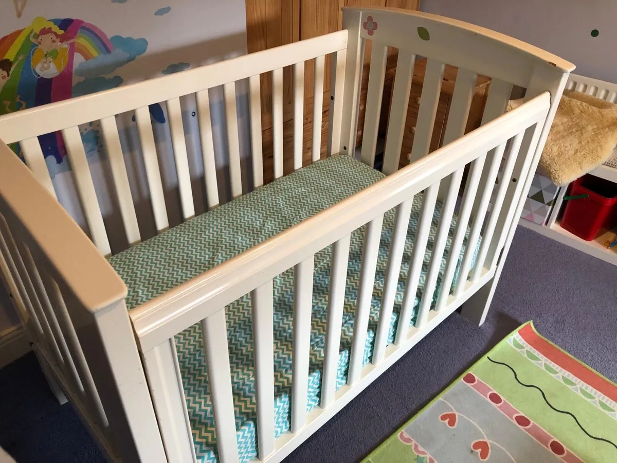 Solid Wood Cot and Change table set by Boori - Image 2