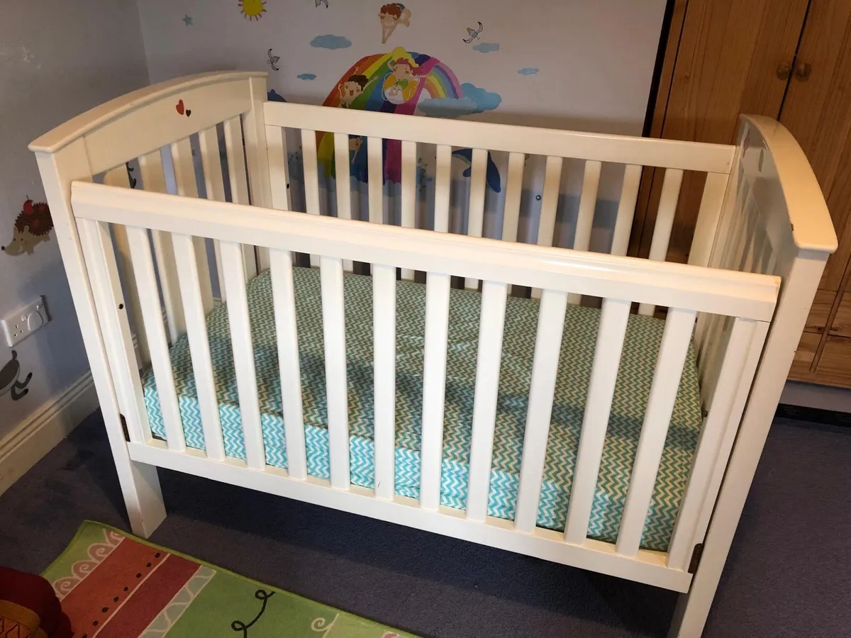 Solid Wood Cot and Change table set by Boori - Image 3