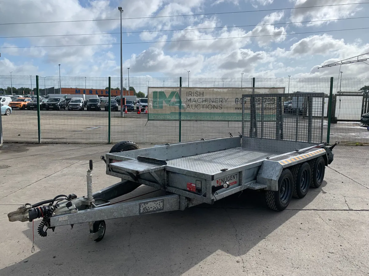BID ONLINE NOW - NUGENT TRI AXLE 3.5T PLANT TRAILE - Image 1