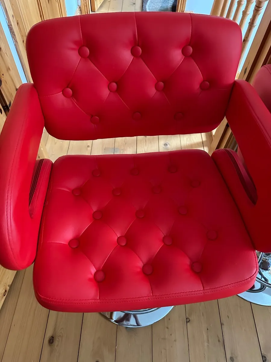 4 bar stools Red - Image 2