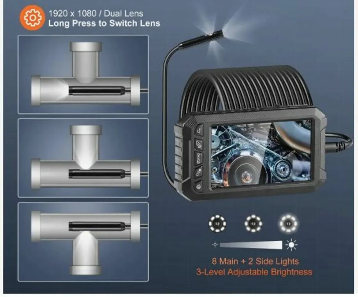 Endoscope Camera with Lights Triple Lens - Image 2