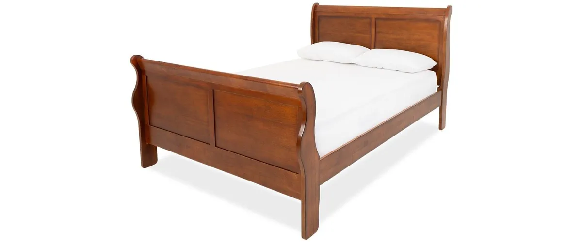 Louis Phillippe Kingsize bed and 6 drawer dresser - Image 2