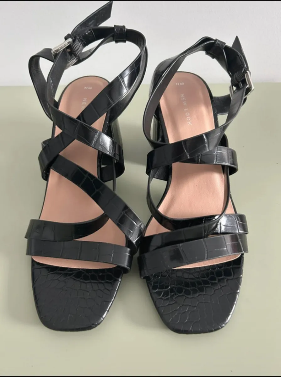 New look black heel sandals - Image 1
