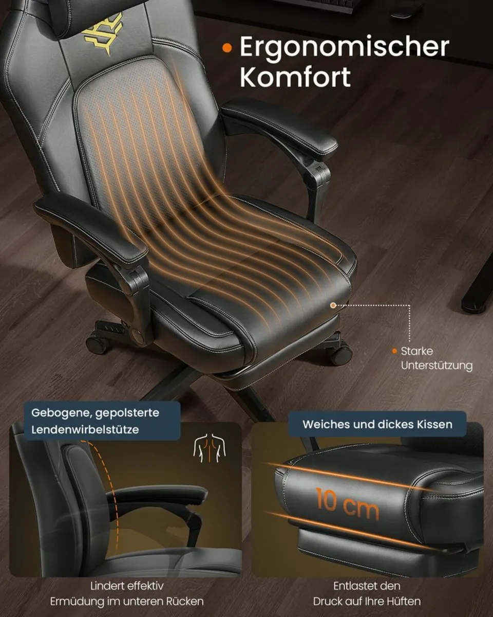 Gaming Chair High Quality Height-Adjustable with F - Image 3