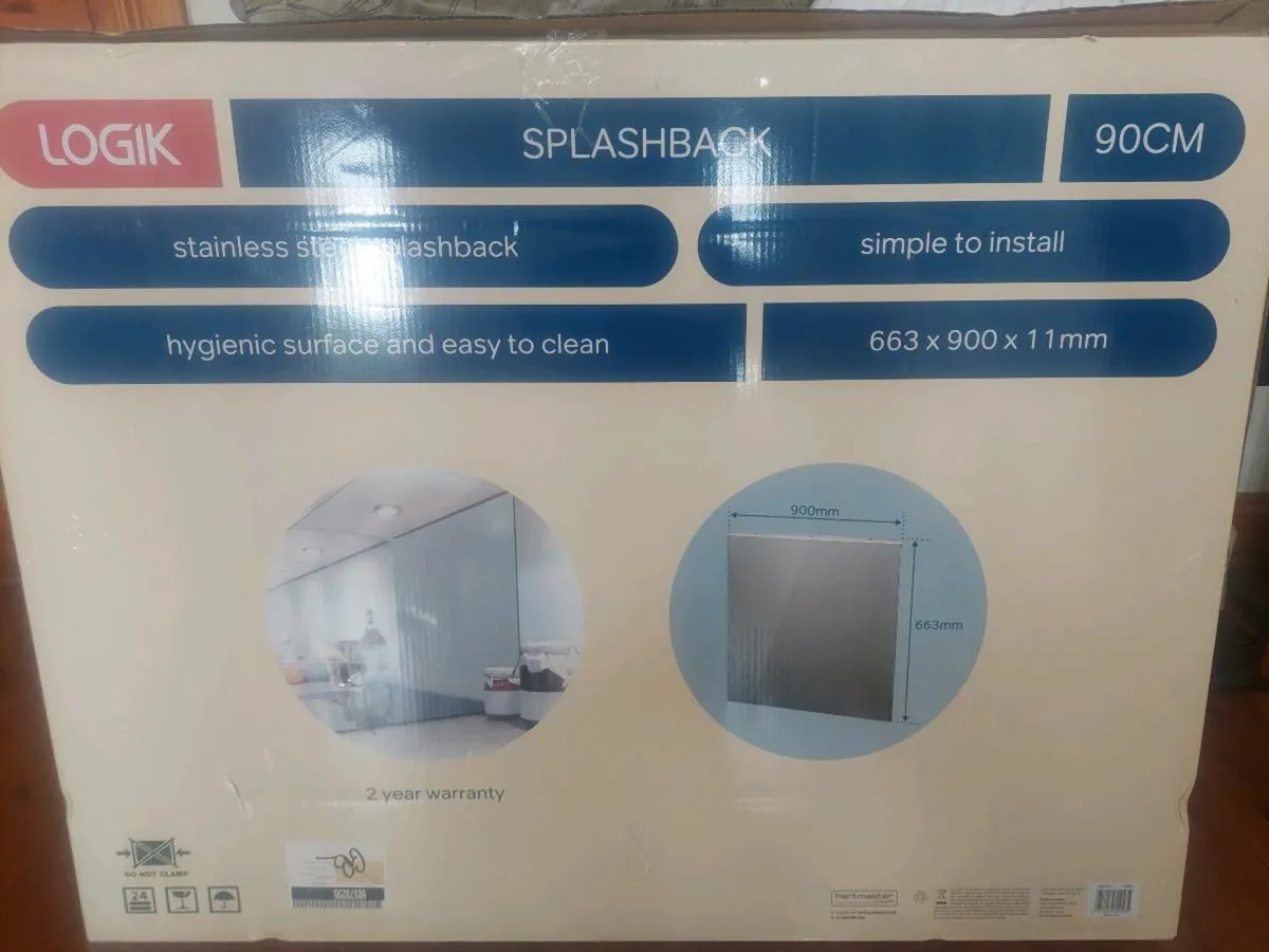 Stainless steel splashback brand new - Image 3