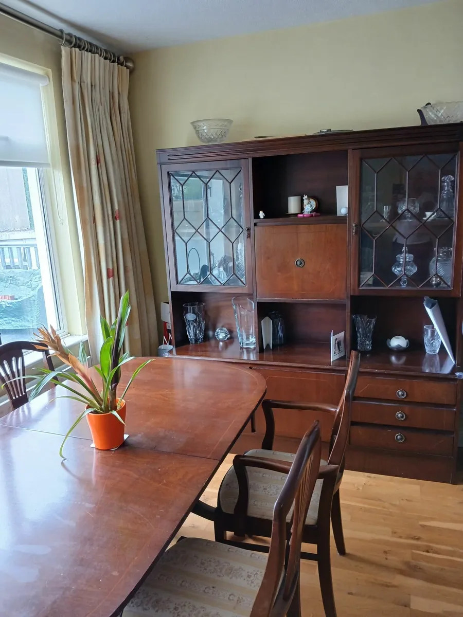 Dining room table with 6 chairs and china cabinet - Image 1