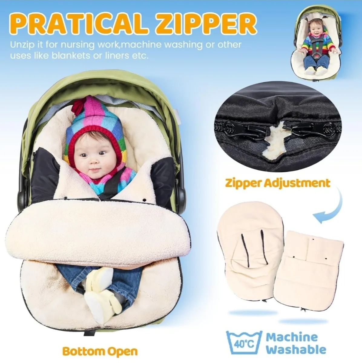 Car seat fleece liner - Image 2