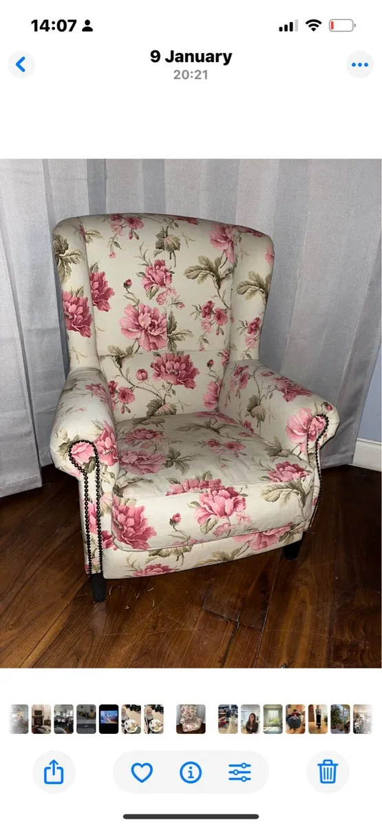 Occasional floral chair - Image 2