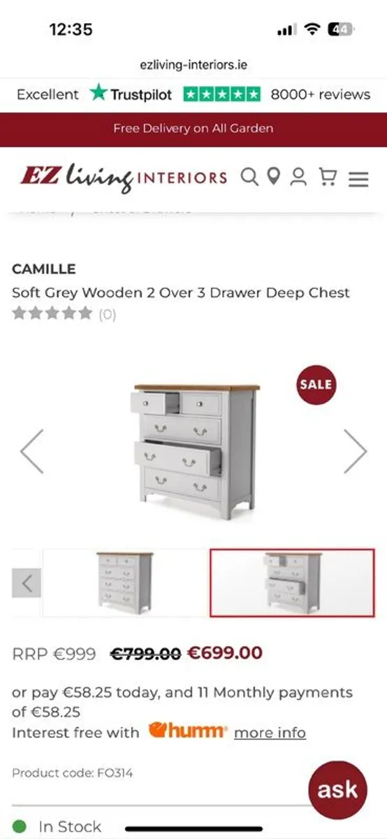 Ez Living Camile Chest of Drawers for sale - Image 4