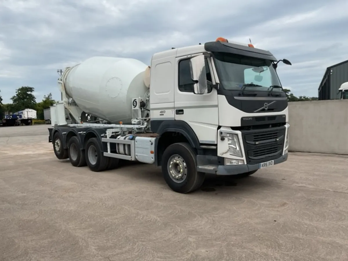 2016 Volvo FM410 8x4 Tridem Concrete Mixer - Image 1
