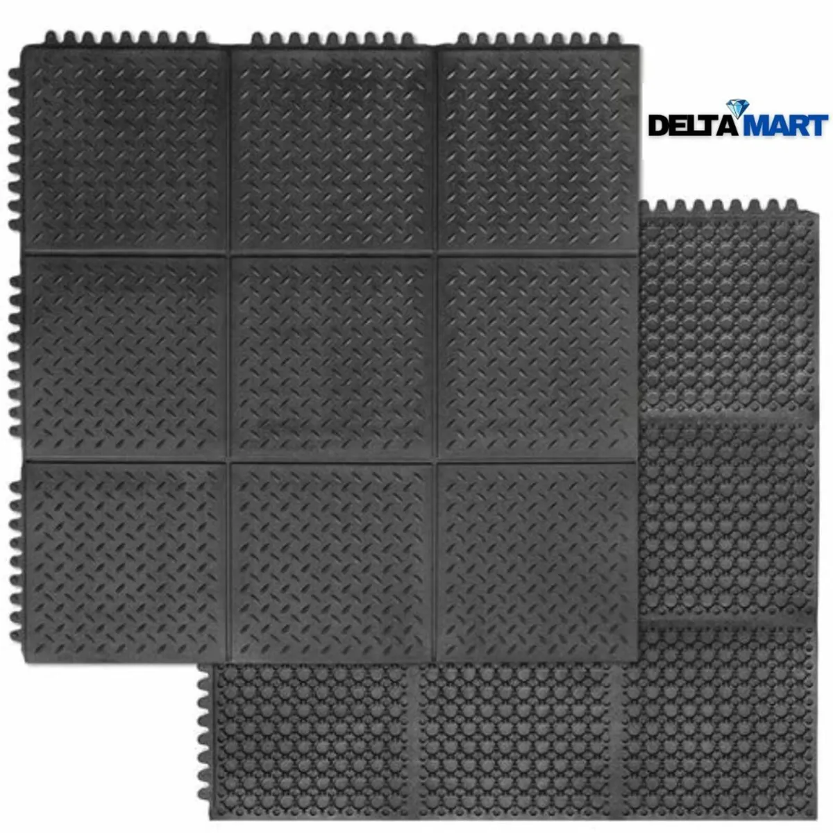 14mm Thick Rubber Gym Mat – 3ft x 3ft with Checke - Image 3