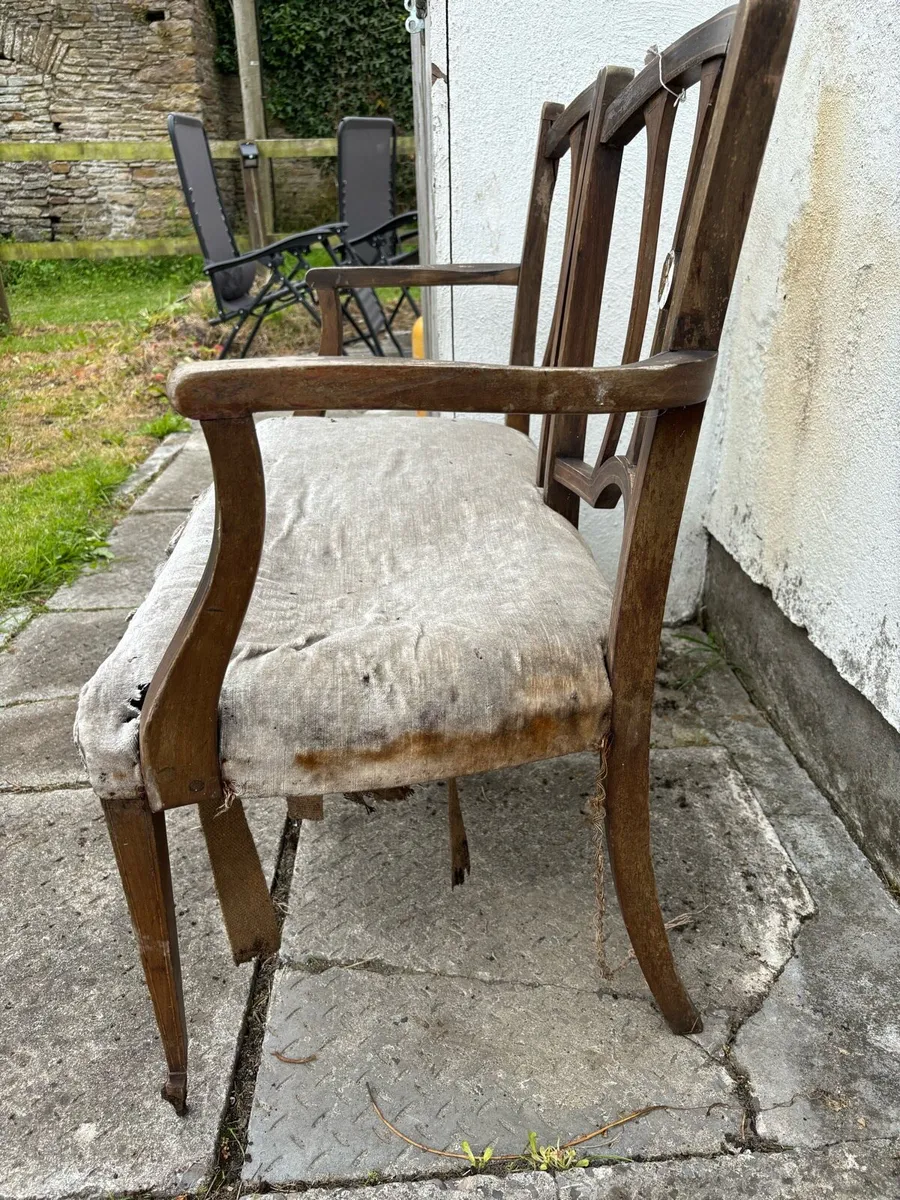 Antique 2 seat chair - Image 2