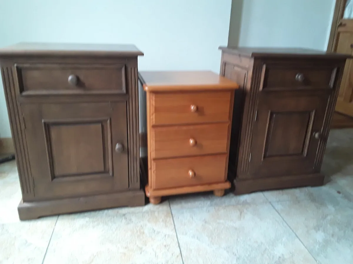 Two very large solid wooden lockers - Image 1