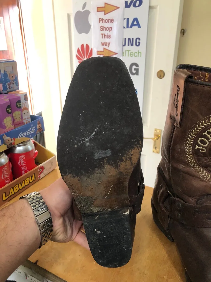 Vintage JOHN WEST Hand Made Leather cowboy Boots - Image 4