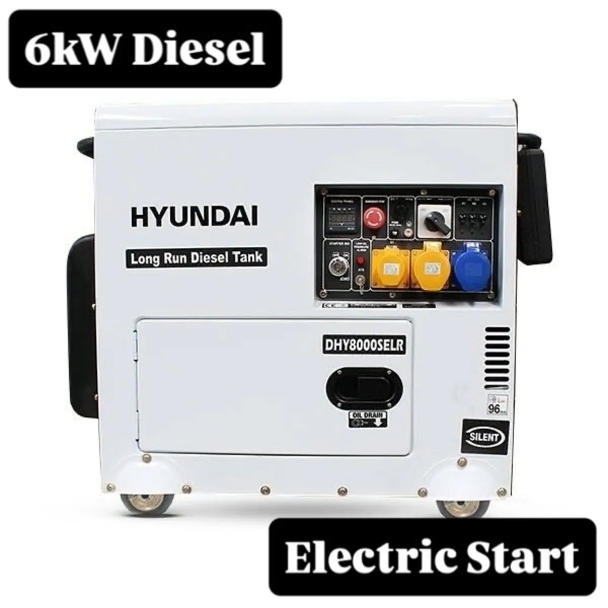 Hyundai 6KW/7.5KVA Diesel Generator - Long Run - Image 1