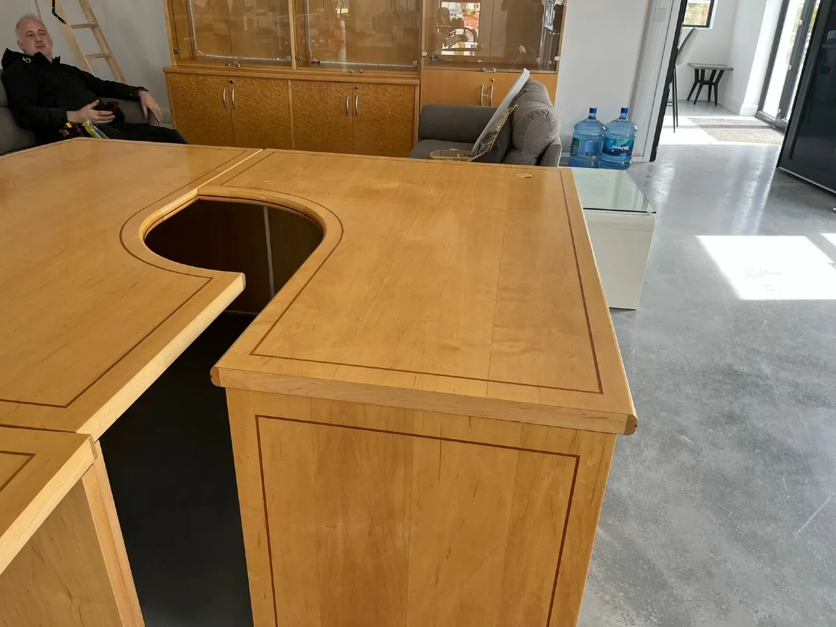 Commercial office desk/chesterfeild  chair ... - Image 1
