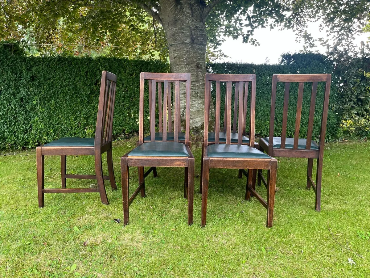 Set of 6 vintage dining room chairs - Image 1