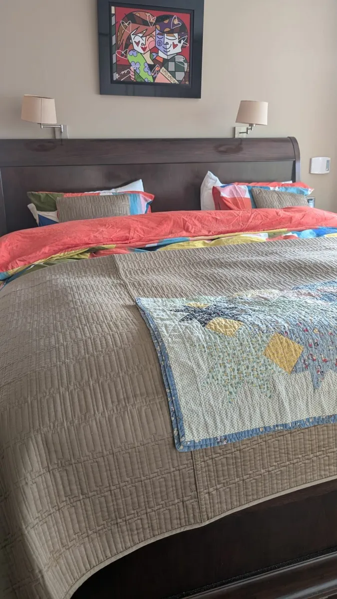 Super King Sleigh Bed Frame and Base - Image 2