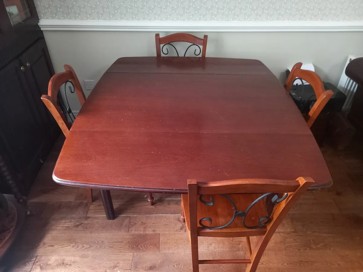 Mahogany Table and Chairs - Image 2