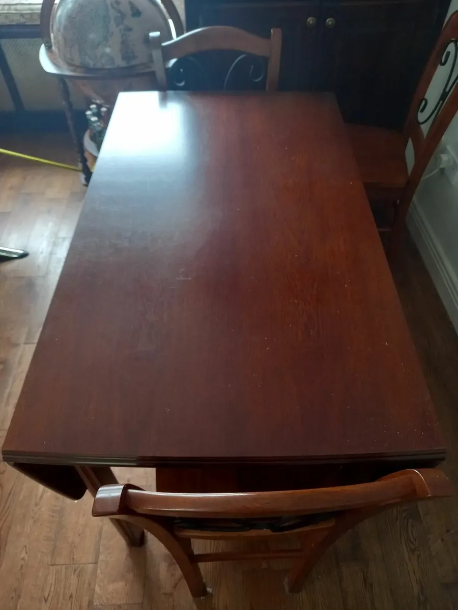 Mahogany Table and Chairs - Image 3
