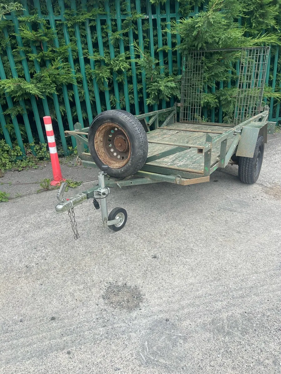 Ex army 7 x4 ft car/ quad transport trailer - Image 3