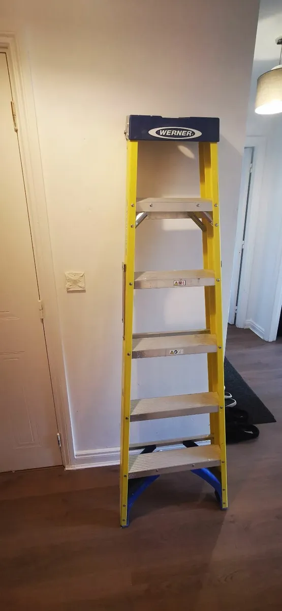 Werner 6 tread Fibreglass Step Ladder (H)1.67m - Image 2