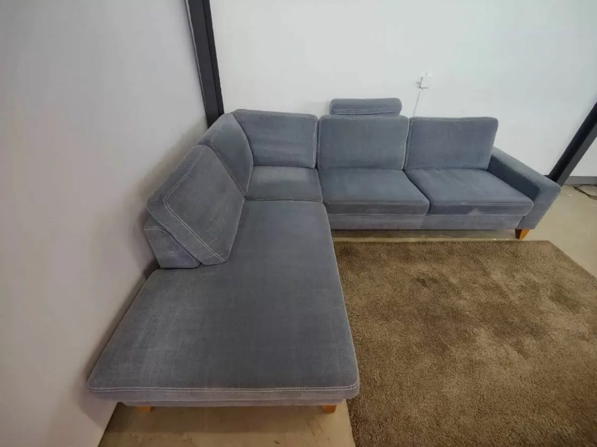 Sofa - corner bed, wooden legs, headrest - Image 4