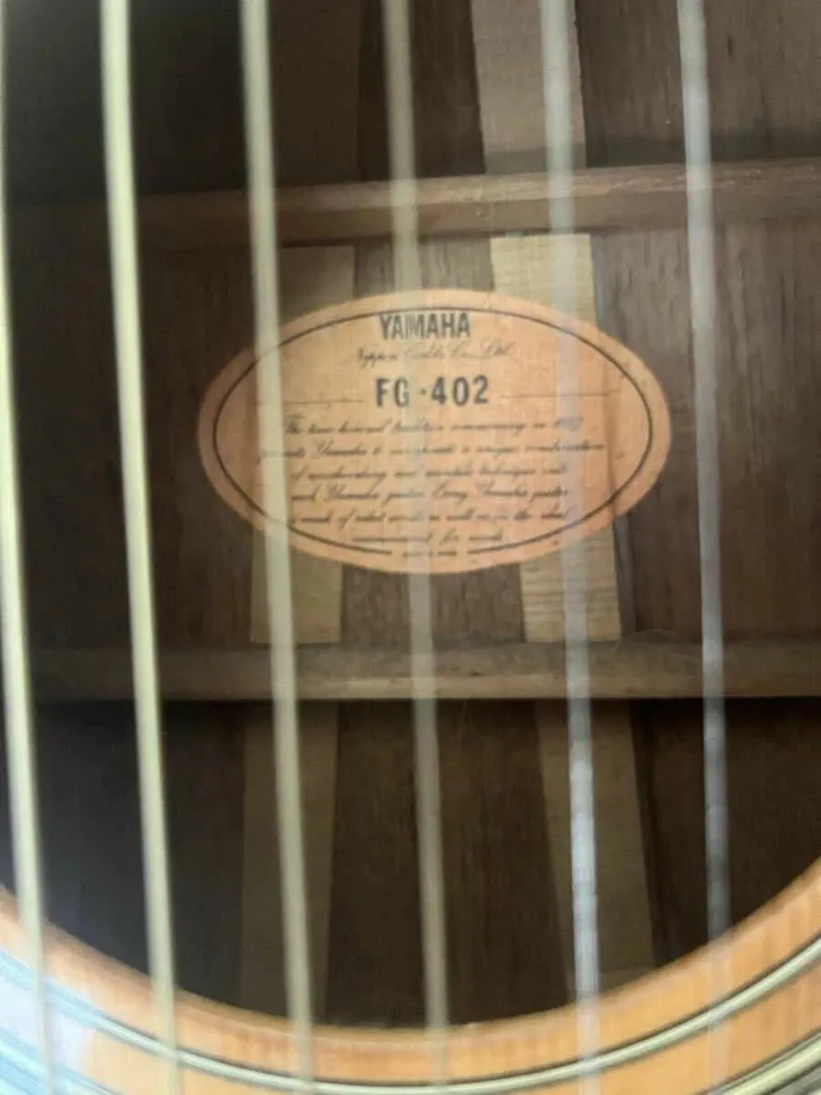 Acoustic Guitar Yamaha FG-402 Orange Label Natural - Image 2