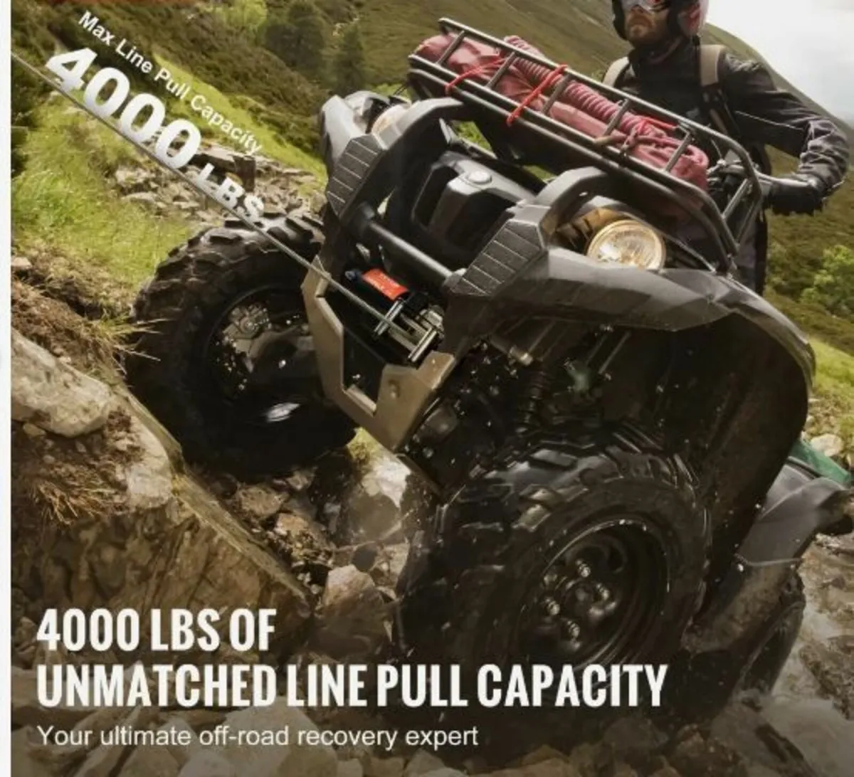 Electric Winch ATV UTV 1814.4 kg Steel - Image 3