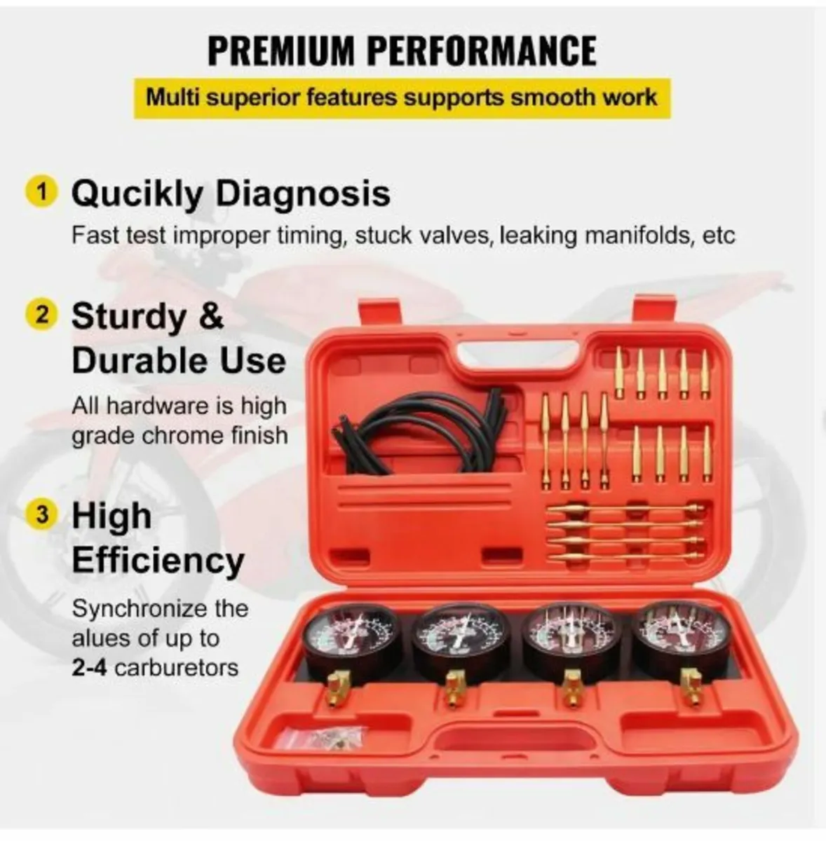 Fuel Vacuum Carburetor Synchronize Tool Kit - Image 4