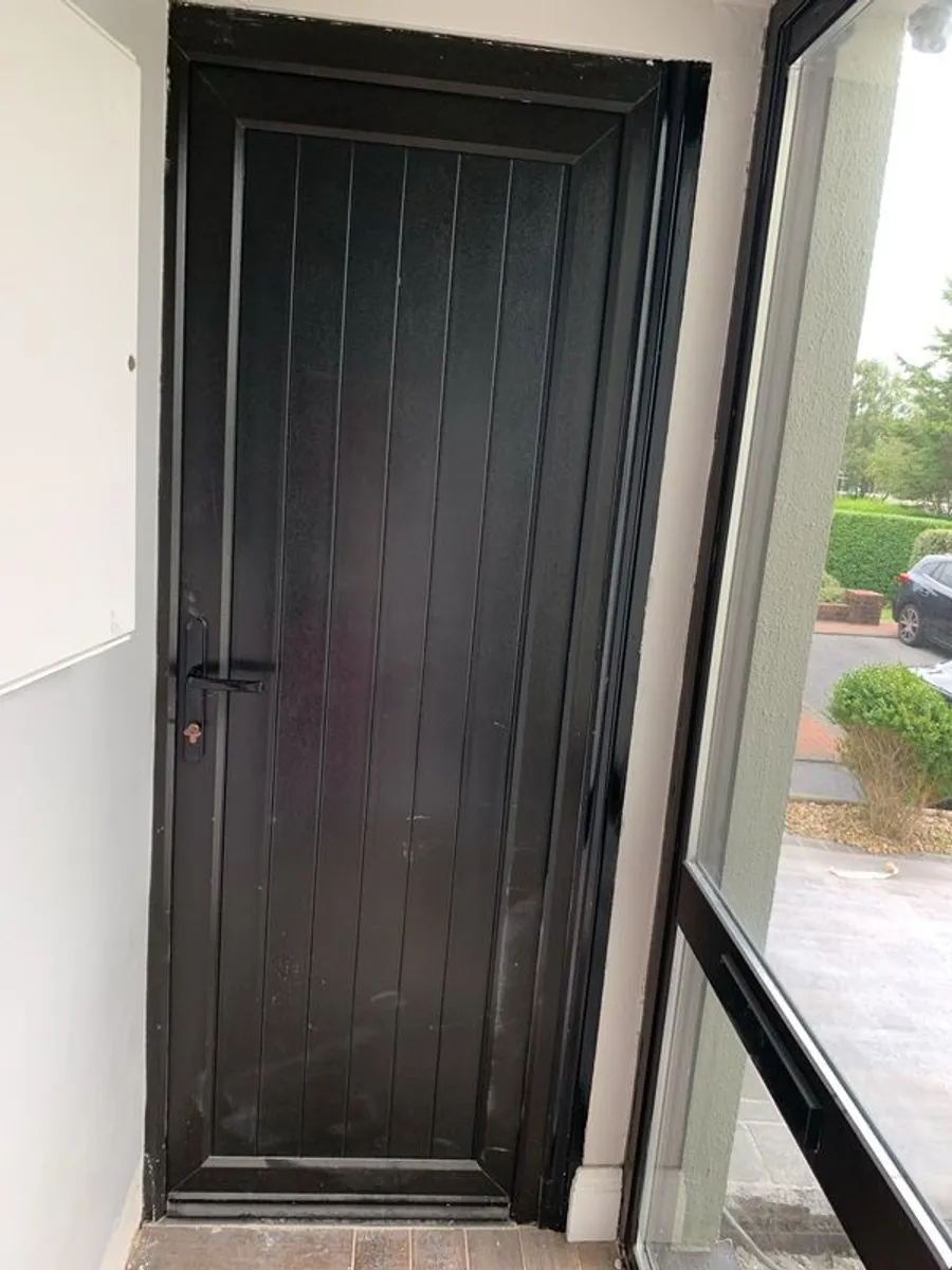 PVC Black panelled door