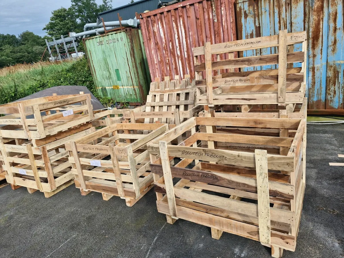 Wooden crates with lids