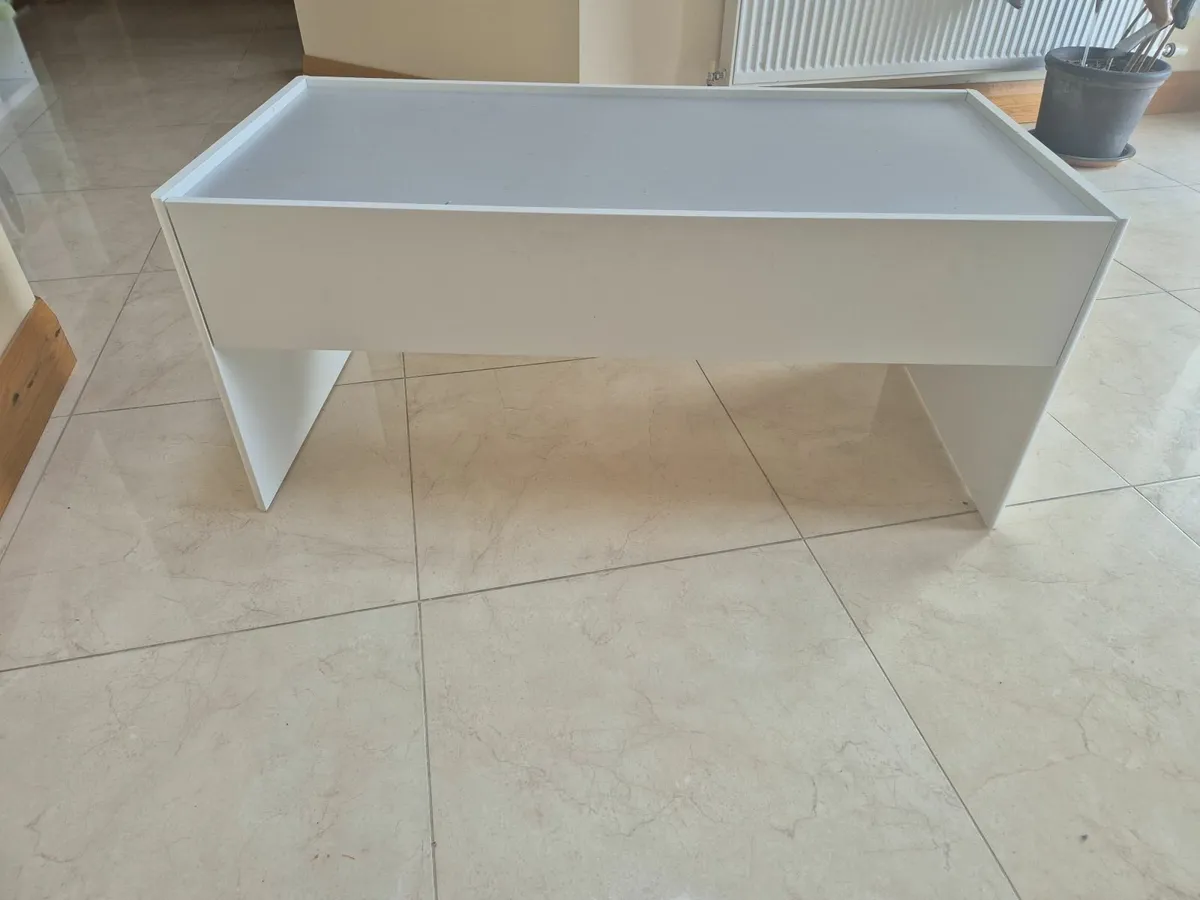 DUNDRA Activity table with storage, white/grey - Image 2