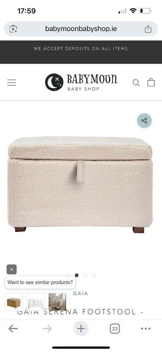 Boucle footstool - Image 2