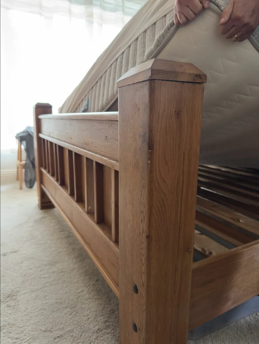 King Size Solid Oak Bed Frame - Image 3