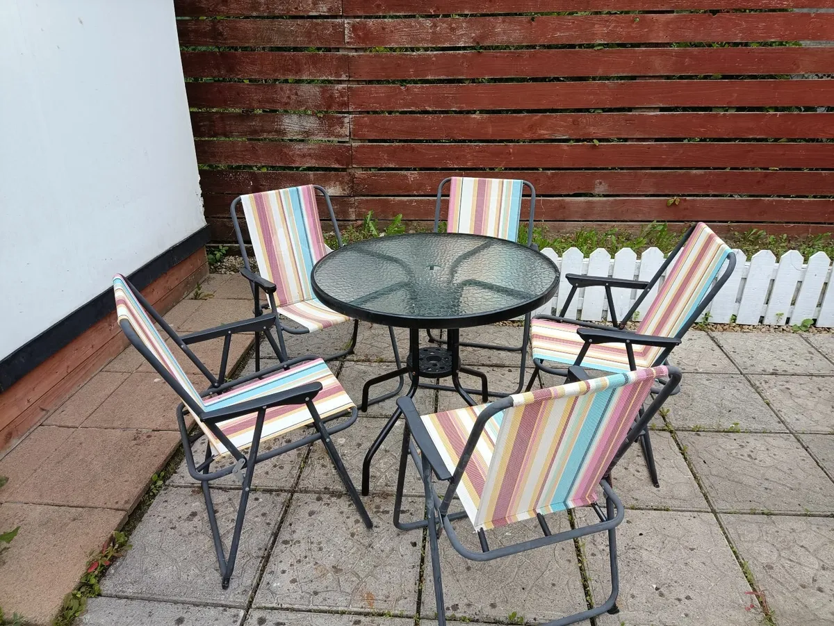 Garden Table 5 x Chair Set - Image 1