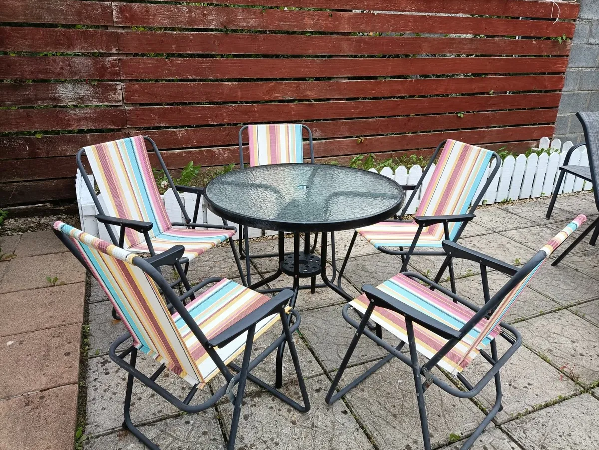 Garden Table 5 x Chair Set - Image 2