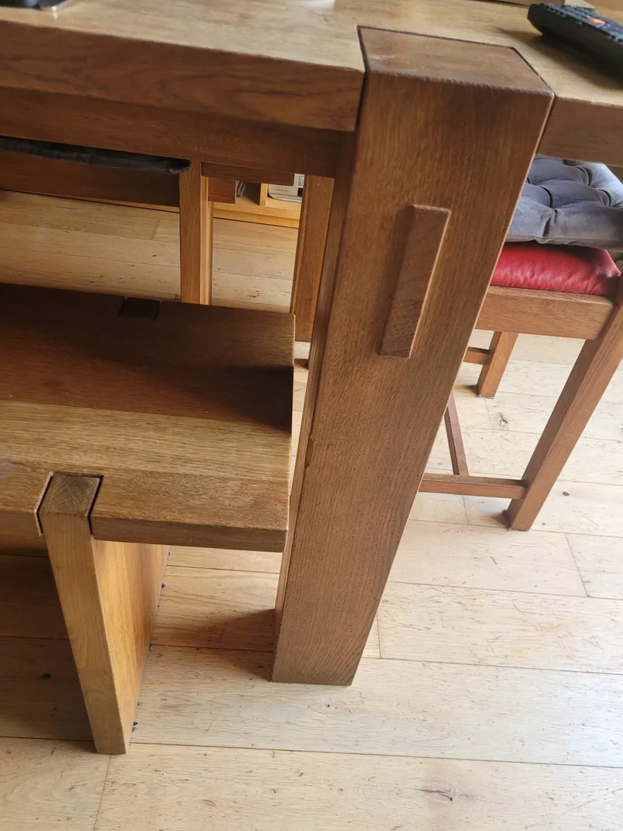 Laura Ashley Dining Room Table, Chairs and benches - Image 3