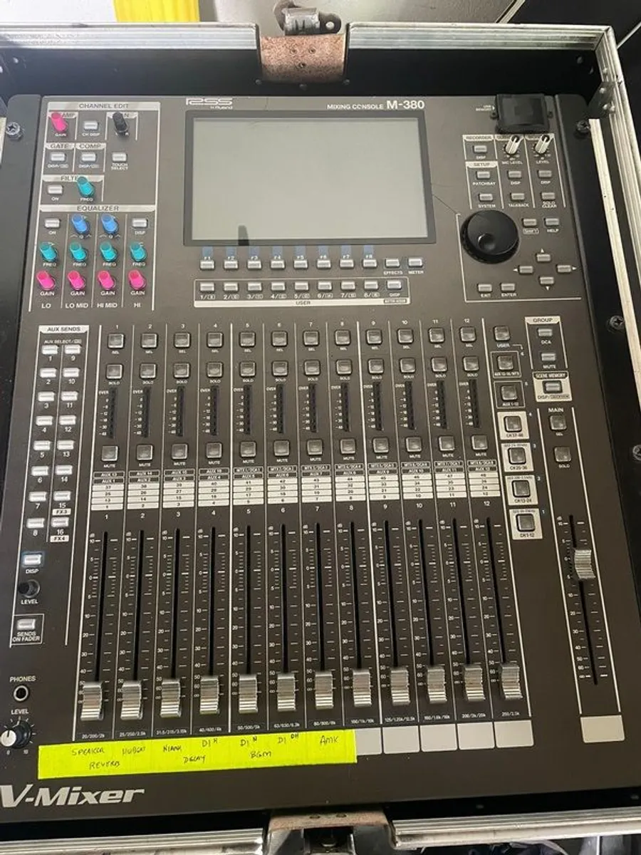 Roland M380 and 2x Stage Boxes cased - Image 1