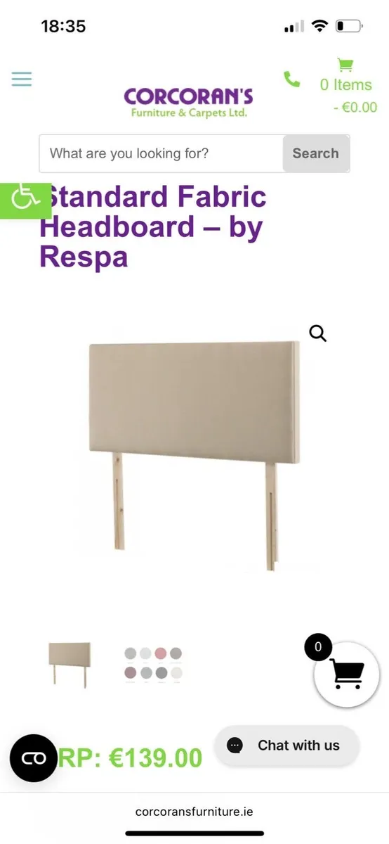 Single / 3ft Respa Headboard - Cream - Image 1