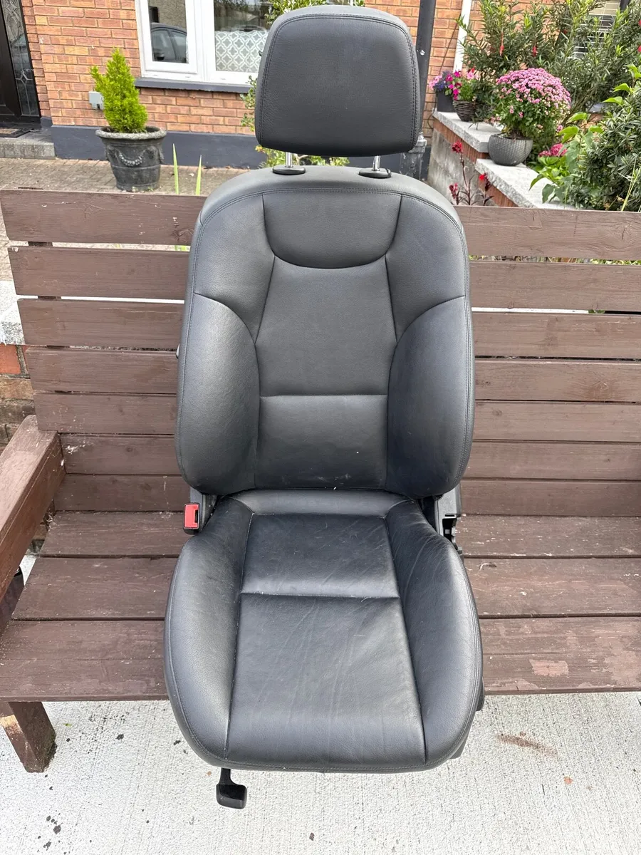 Mercedes car seat black leather