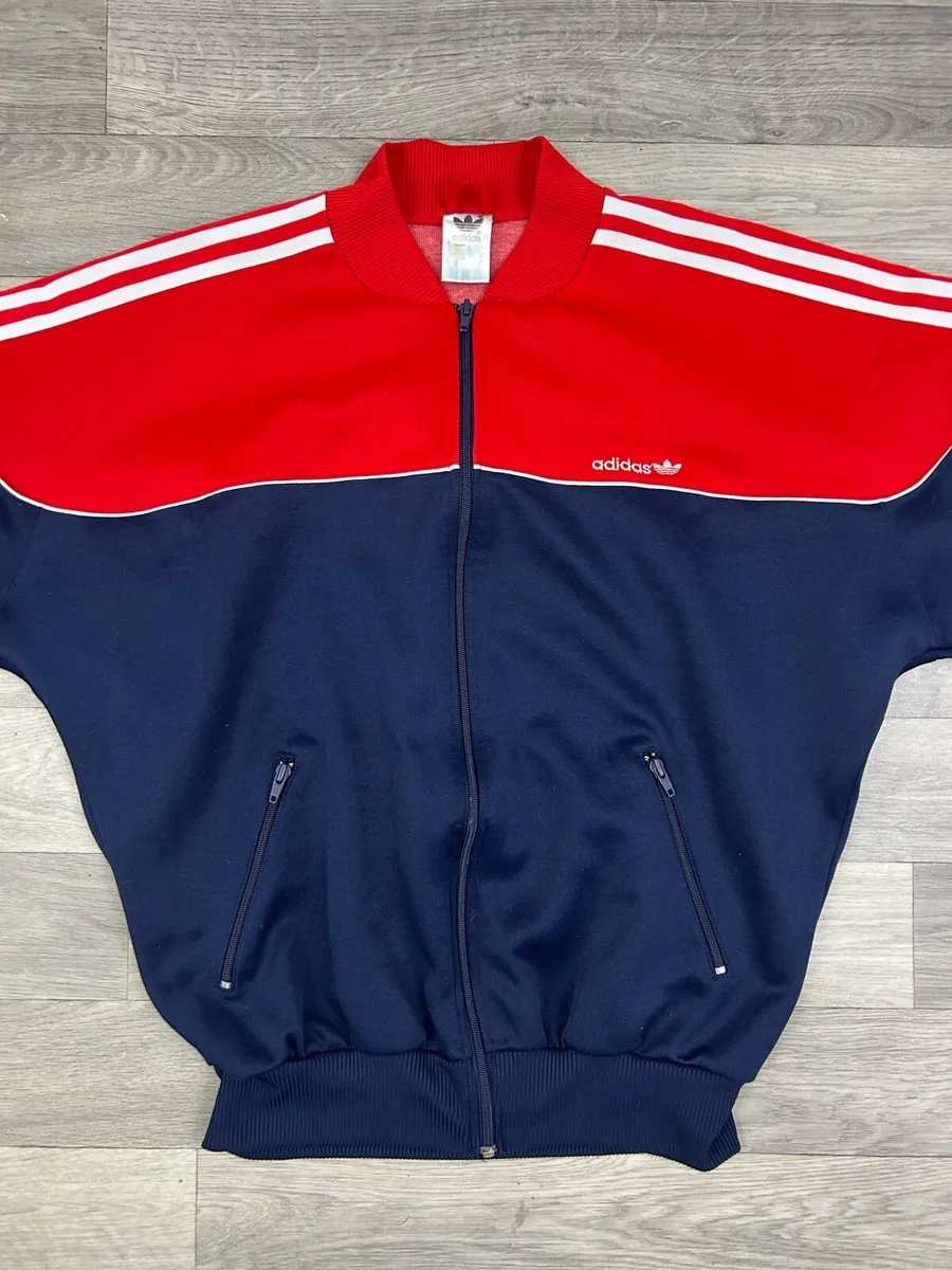 Vintage 80s Adidas Track Bomber Jacket M - Image 2