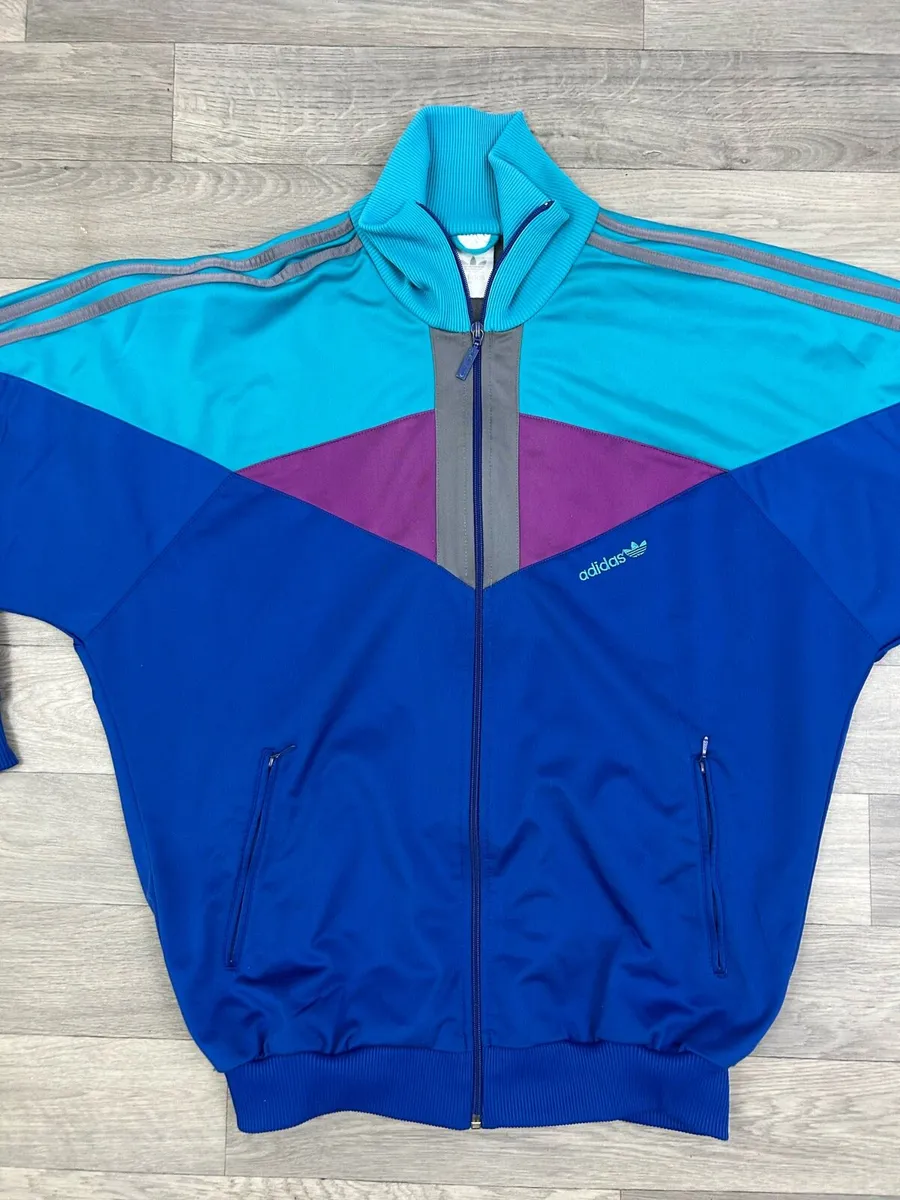 Vintage 80s Adidas Track Jacket Mens Medium - Image 2