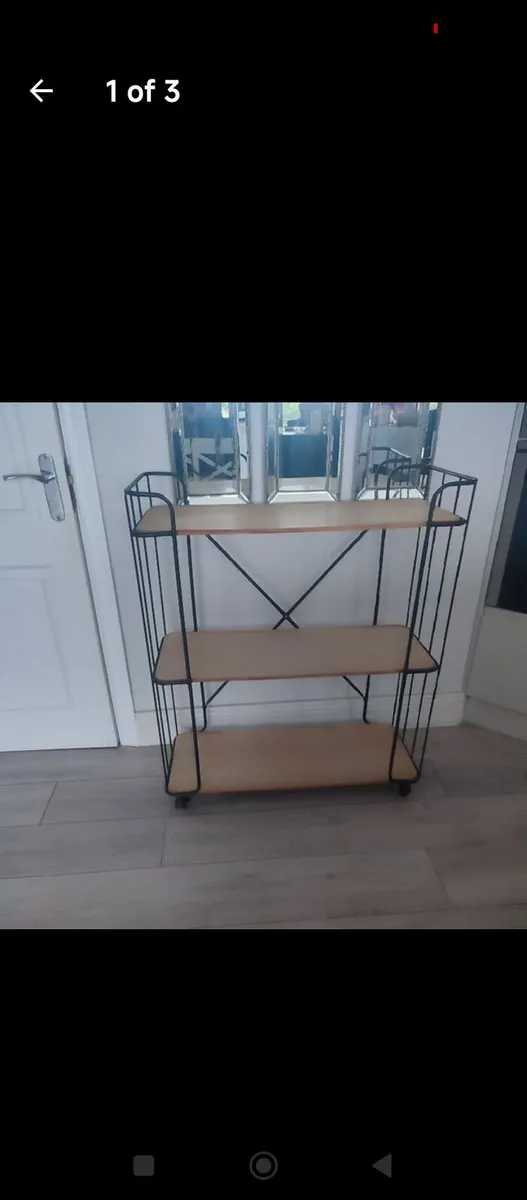 Industrial style shelving trolley - Image 1