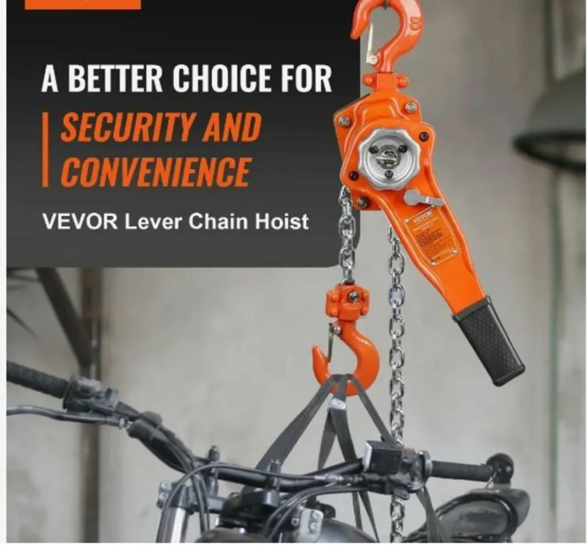 Manual Lever Chain Hoist, 3/4 Ton 748 kg - Image 2