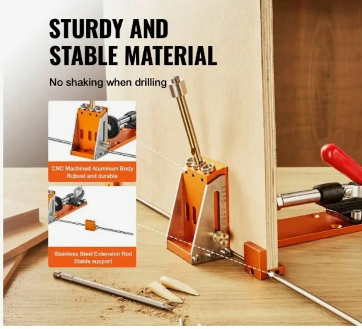 Pocket Hole Jig Kit, 34 Pcs Pocket Hole - Image 3